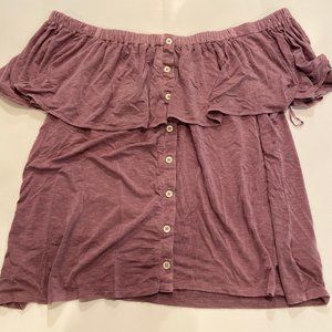 AEO Soft & Sexy OTS Button Down Shirt